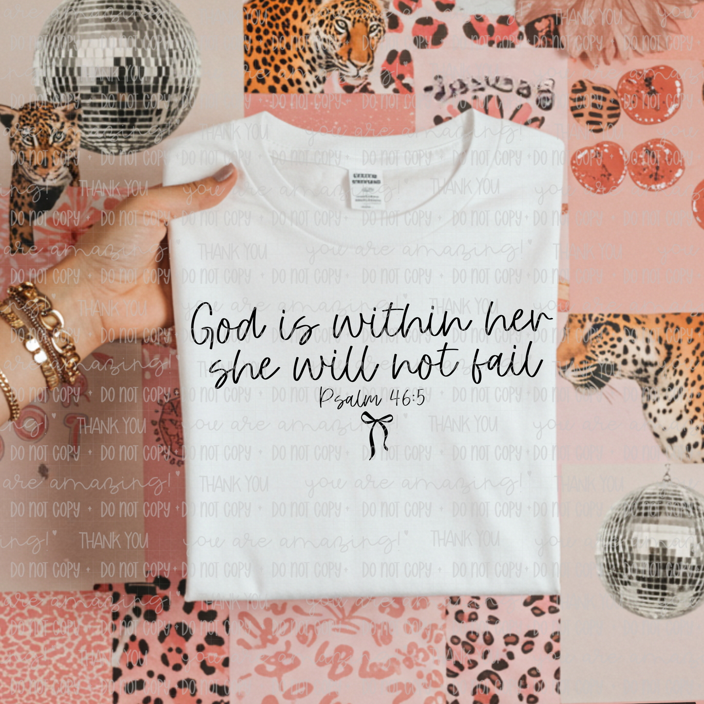 God is within her she will not fail Psalm 46:5- DTF Transfer