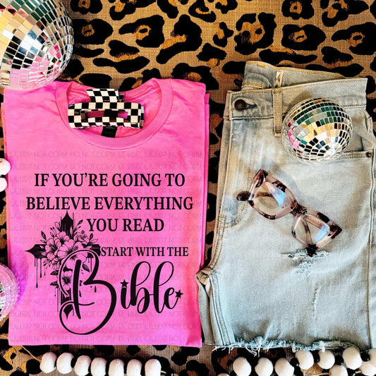 If You re Going To Believ…art with the Bible Black RC - DTF Transfer