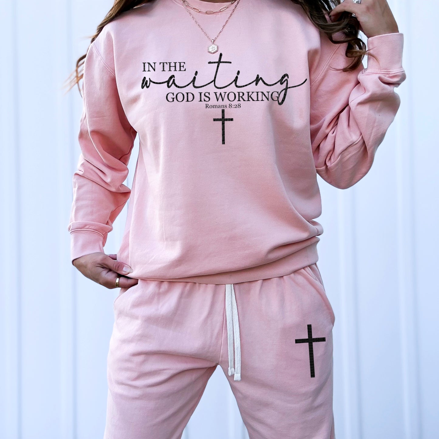 In the waiting God is working Romans 8:28- Set- DTF Transfer