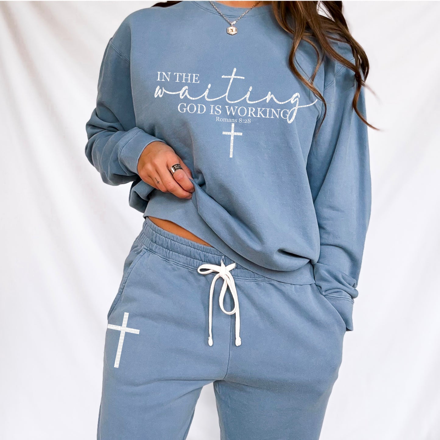 In the waiting God is working Romans 8:28- Set- DTF Transfer