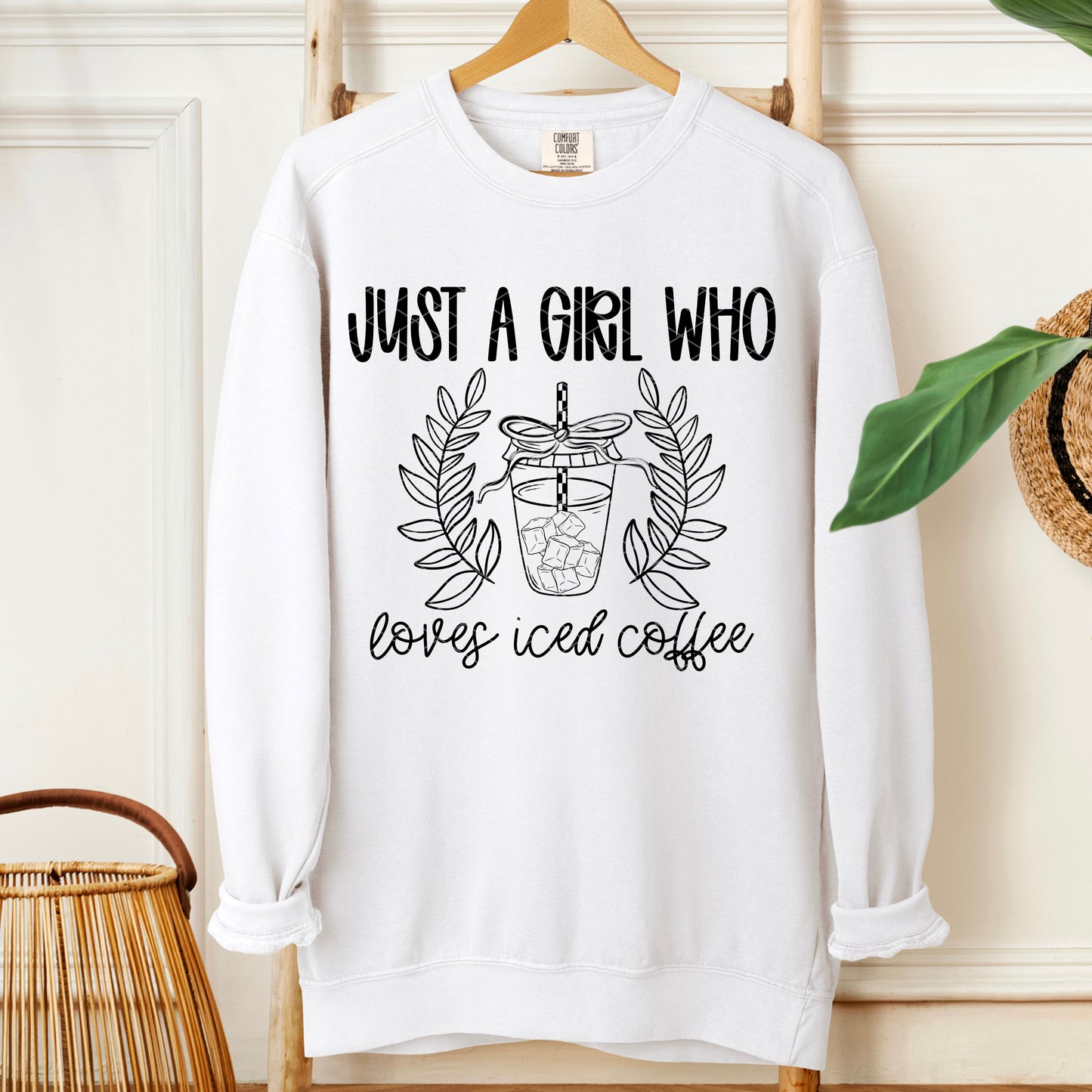 Just a girl who loves iced coffee- DTF Transfer