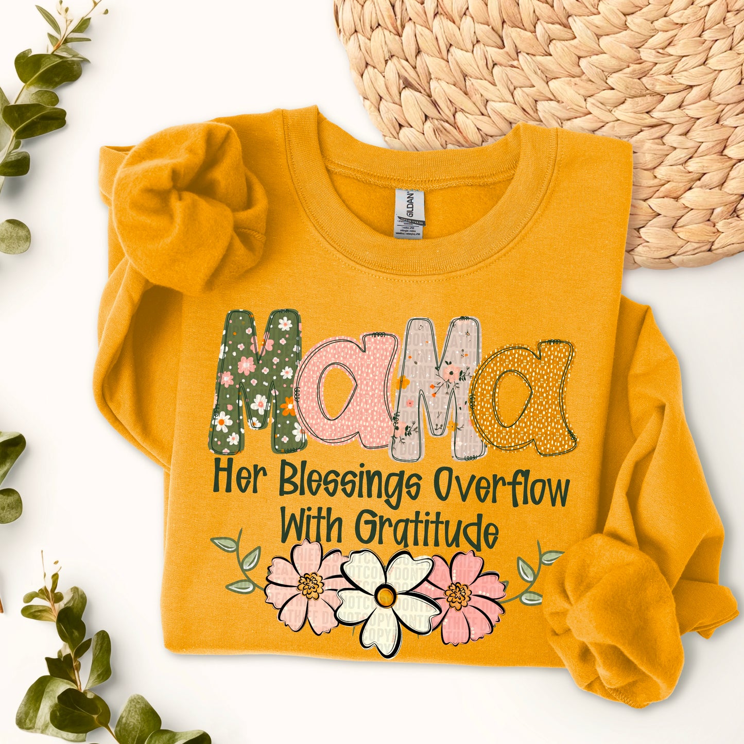 Her blessings overflow with gratitude- DTF Transfer