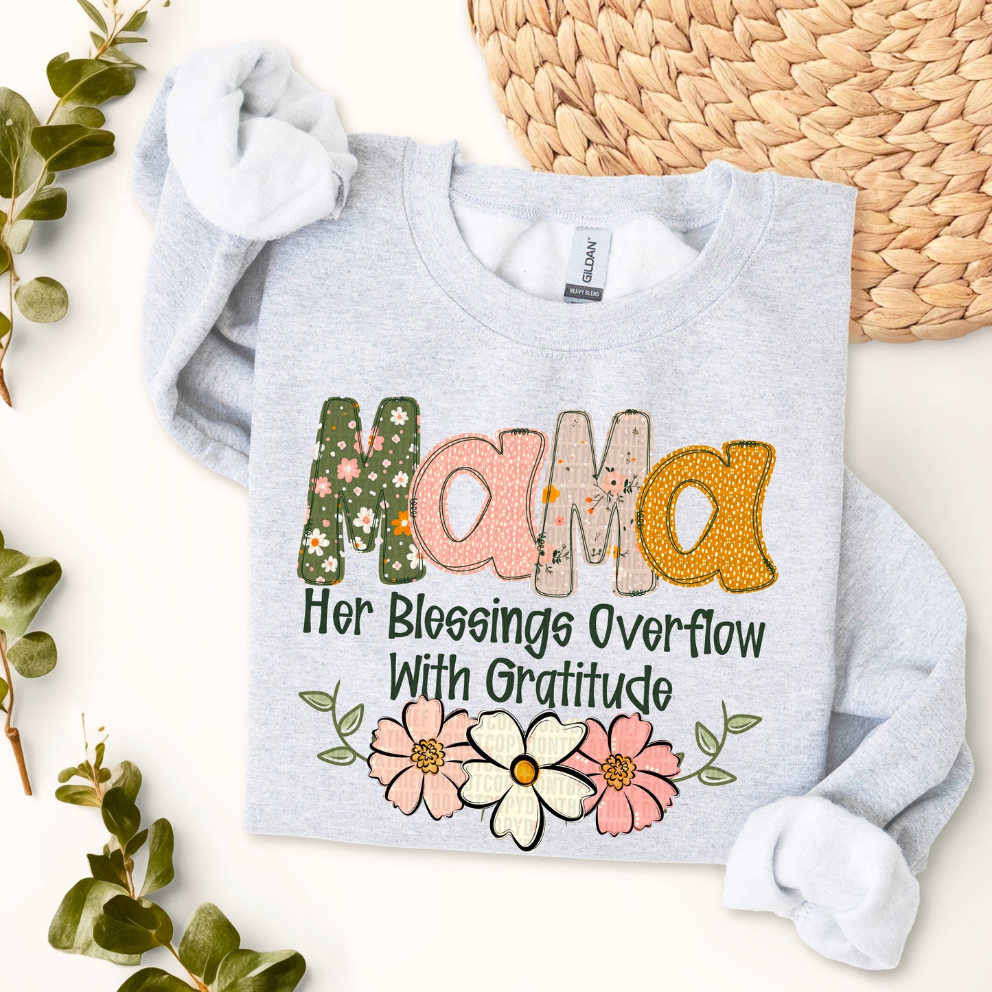 Her blessings overflow with gratitude- DTF Transfer