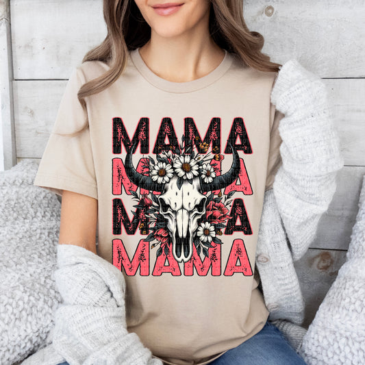 Mama-skull-DTF Transfer