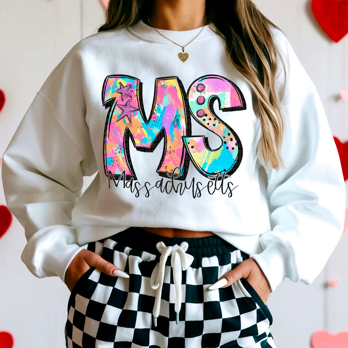 Neon Splashes 50 States- DTF Transfer