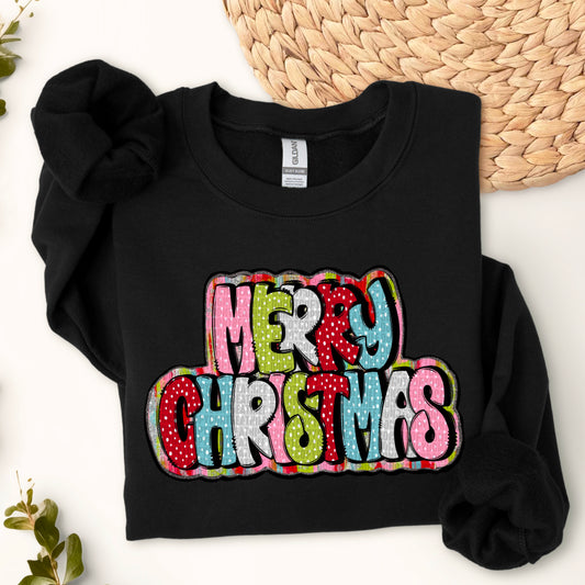 Merry Christmas- completed sweatshirt