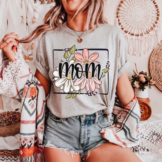 Mom-Floral Names-Bella Canvas