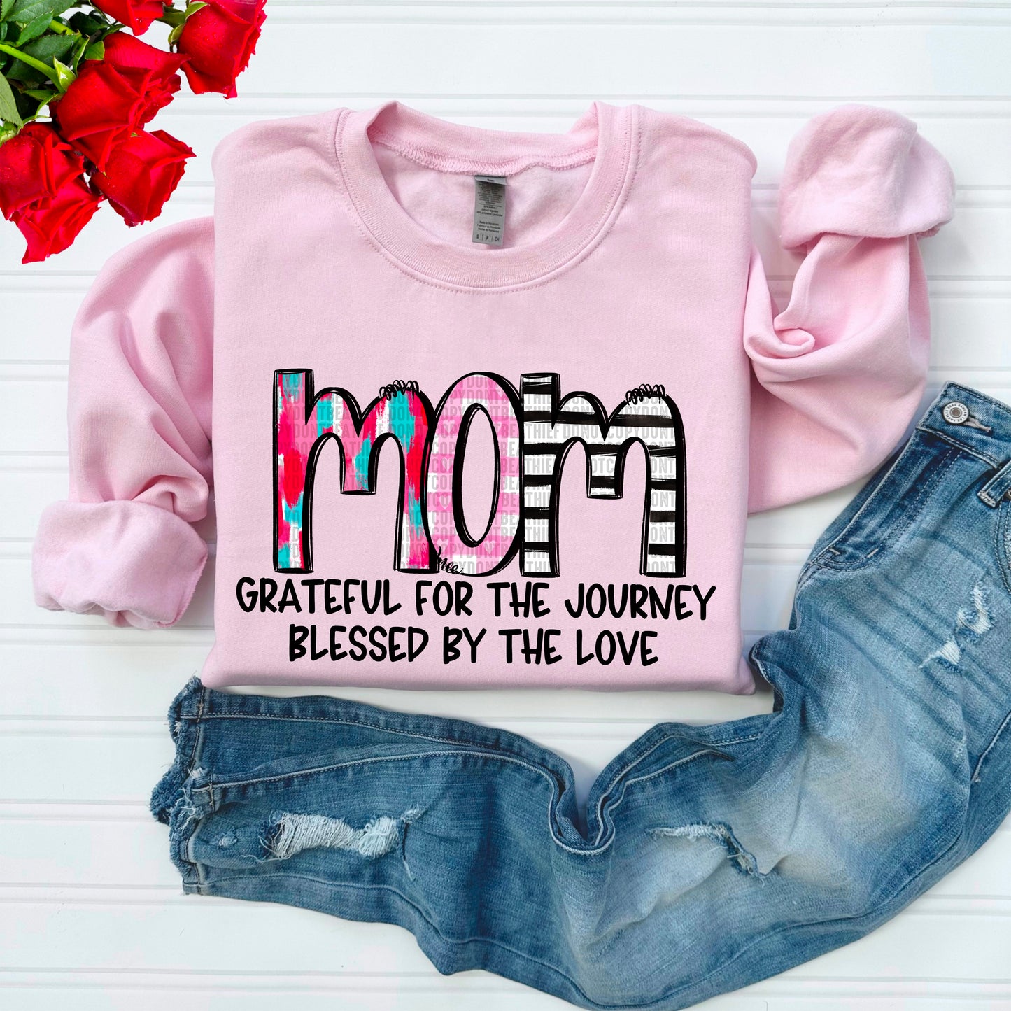 Names-Grateful for the journey blessed by the love- DTF Transfer