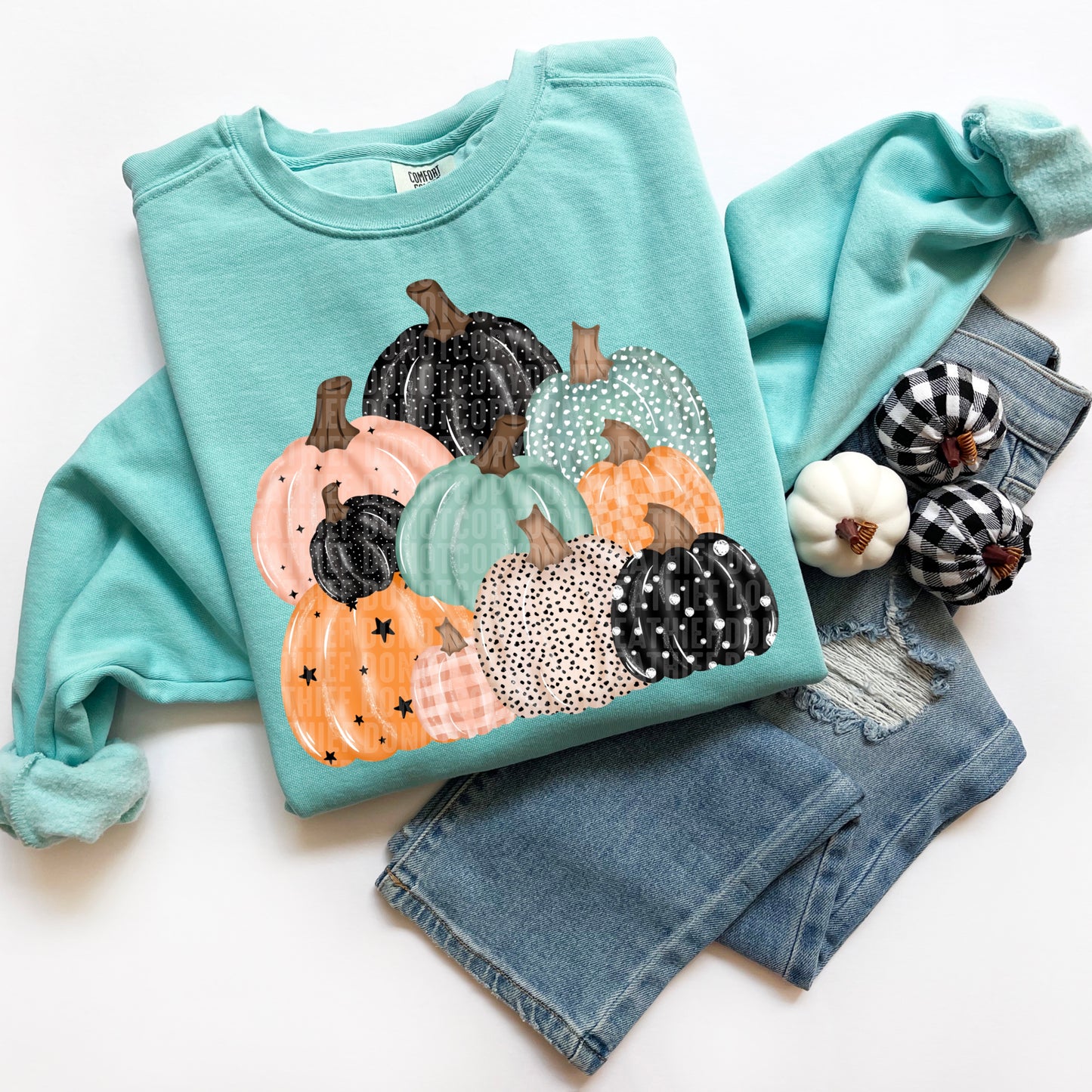 Pumpkins Pile DTF Transfer