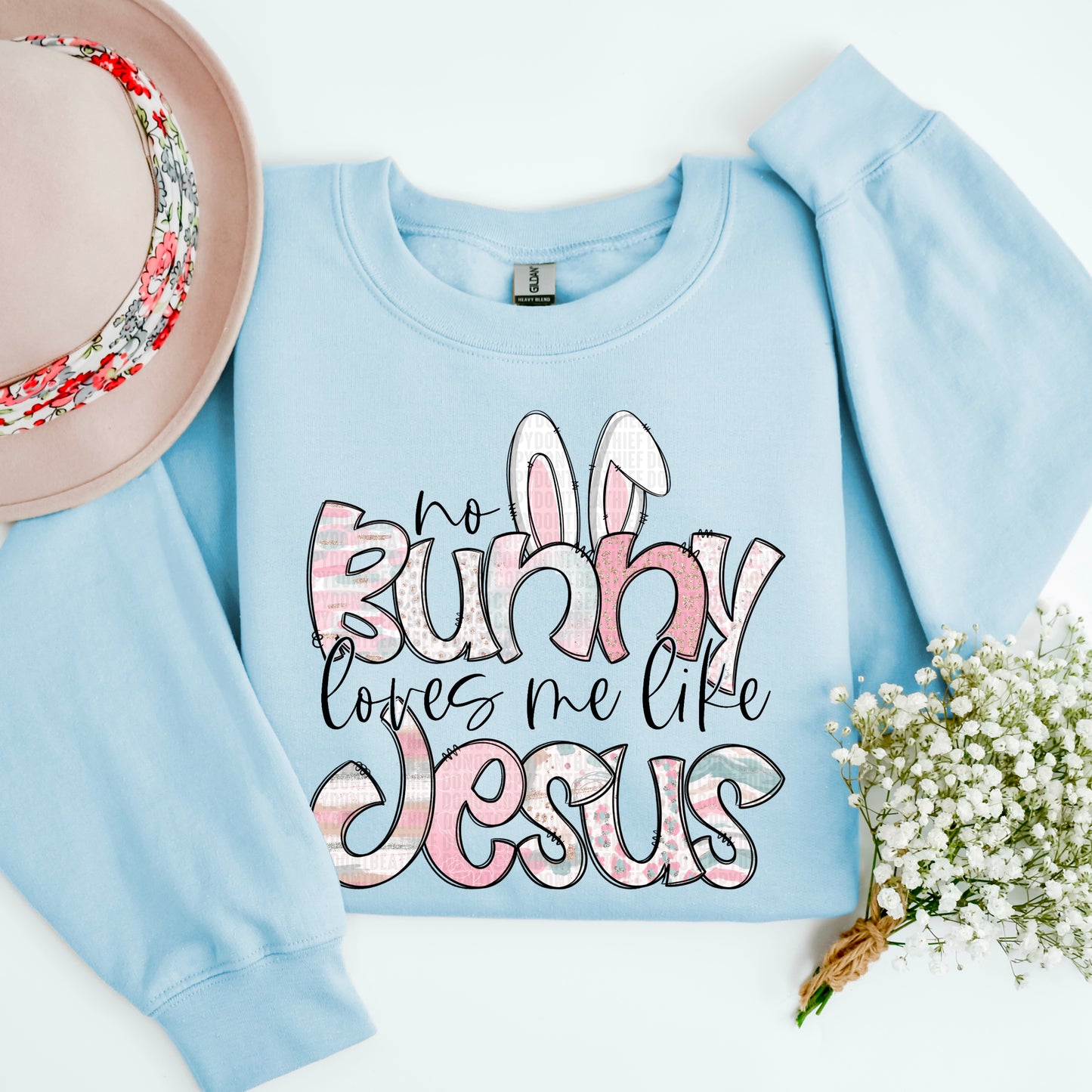 no Bunny loves me like Jesus- DTF Transfer