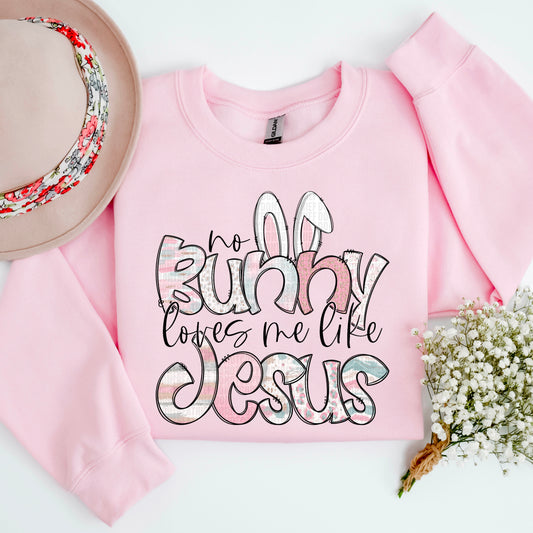 no Bunny loves me like Jesus- DTF Transfer