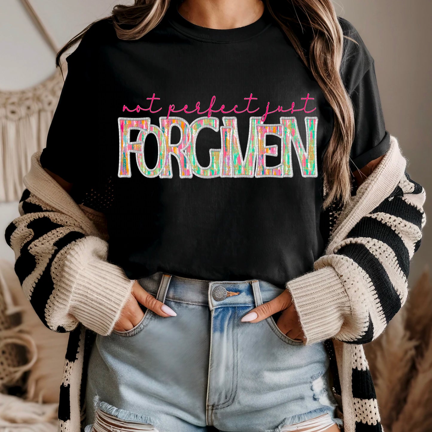 Not perfect just forgiven-DTF Transfer