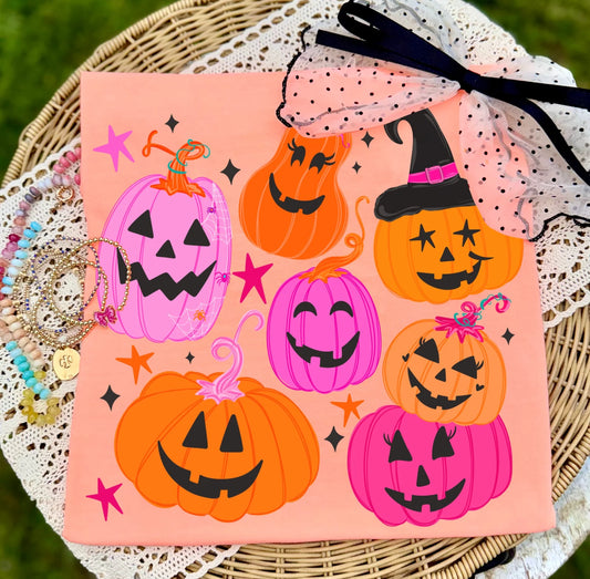 Orange & Pink Pumpkins - DTF Transfer