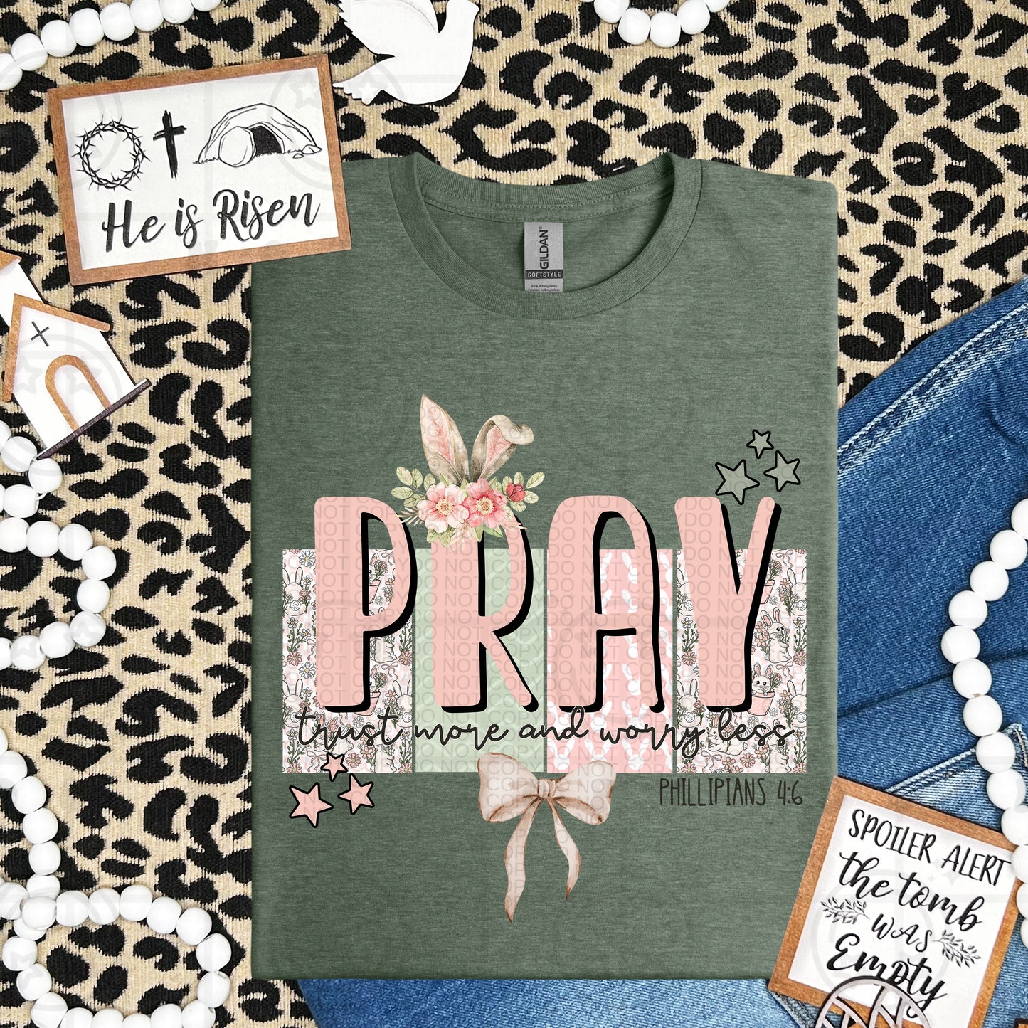 Pray trust more worry less-DTF Transfer