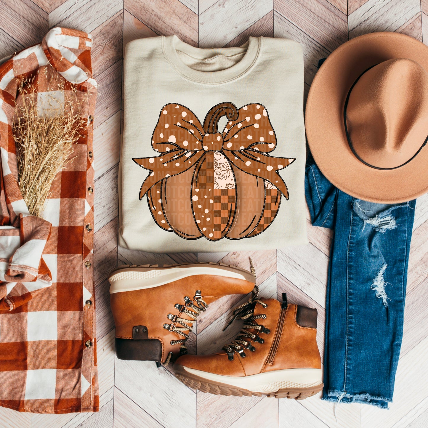 Patchwork Pumpkin- DTF Transfer