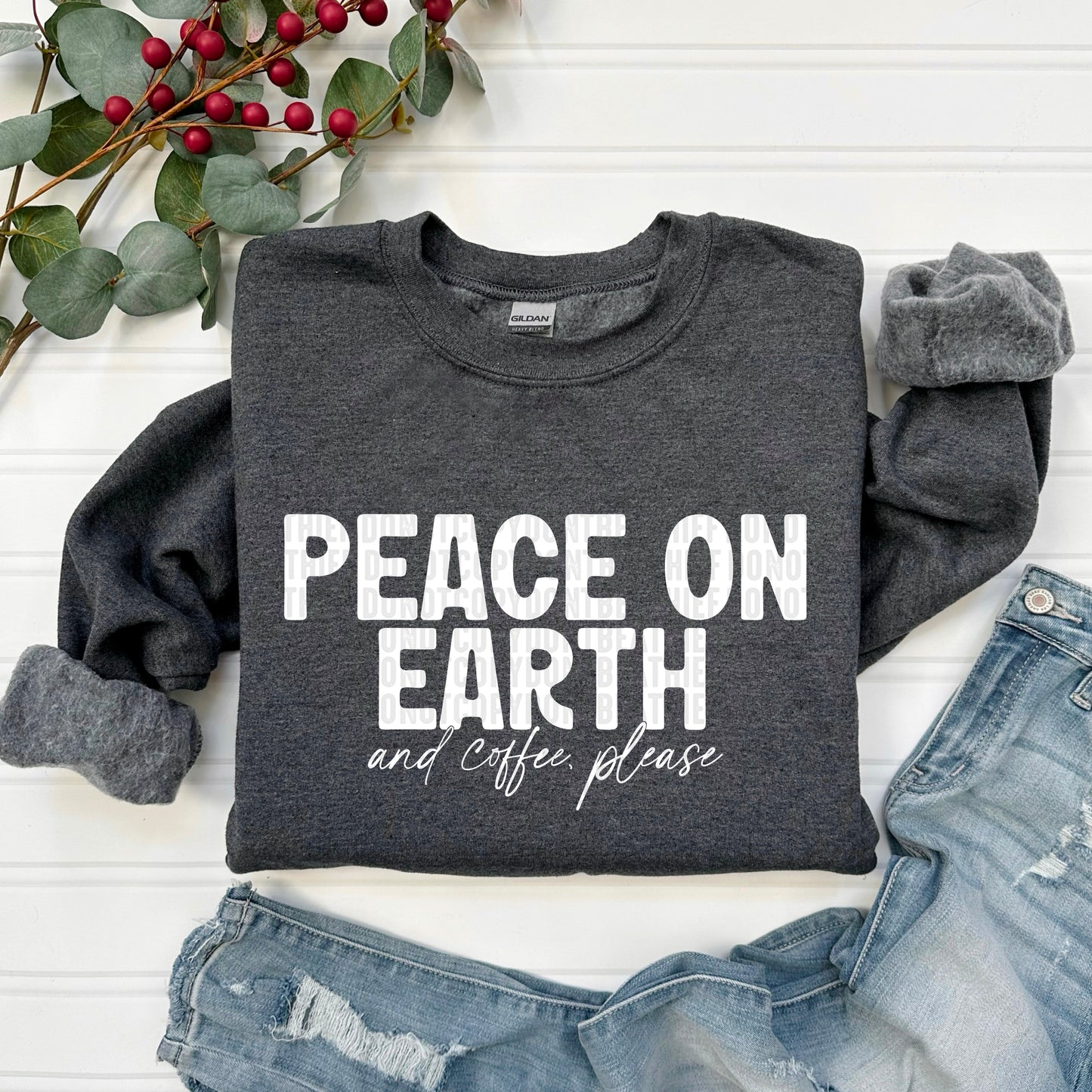 Peace on Earth and coffee, please- DTF Transfer