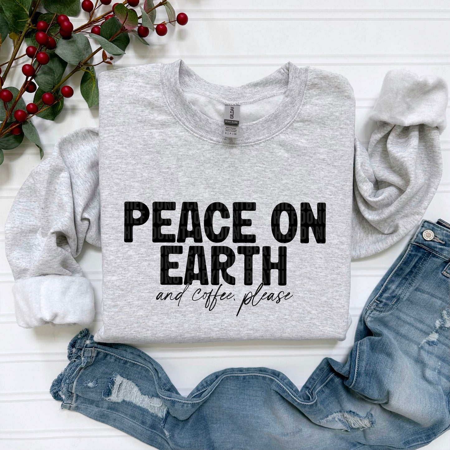 Peace on Earth and coffee, please- DTF Transfer