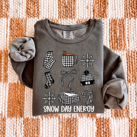 Plaid snow day energy- DTF Transfer