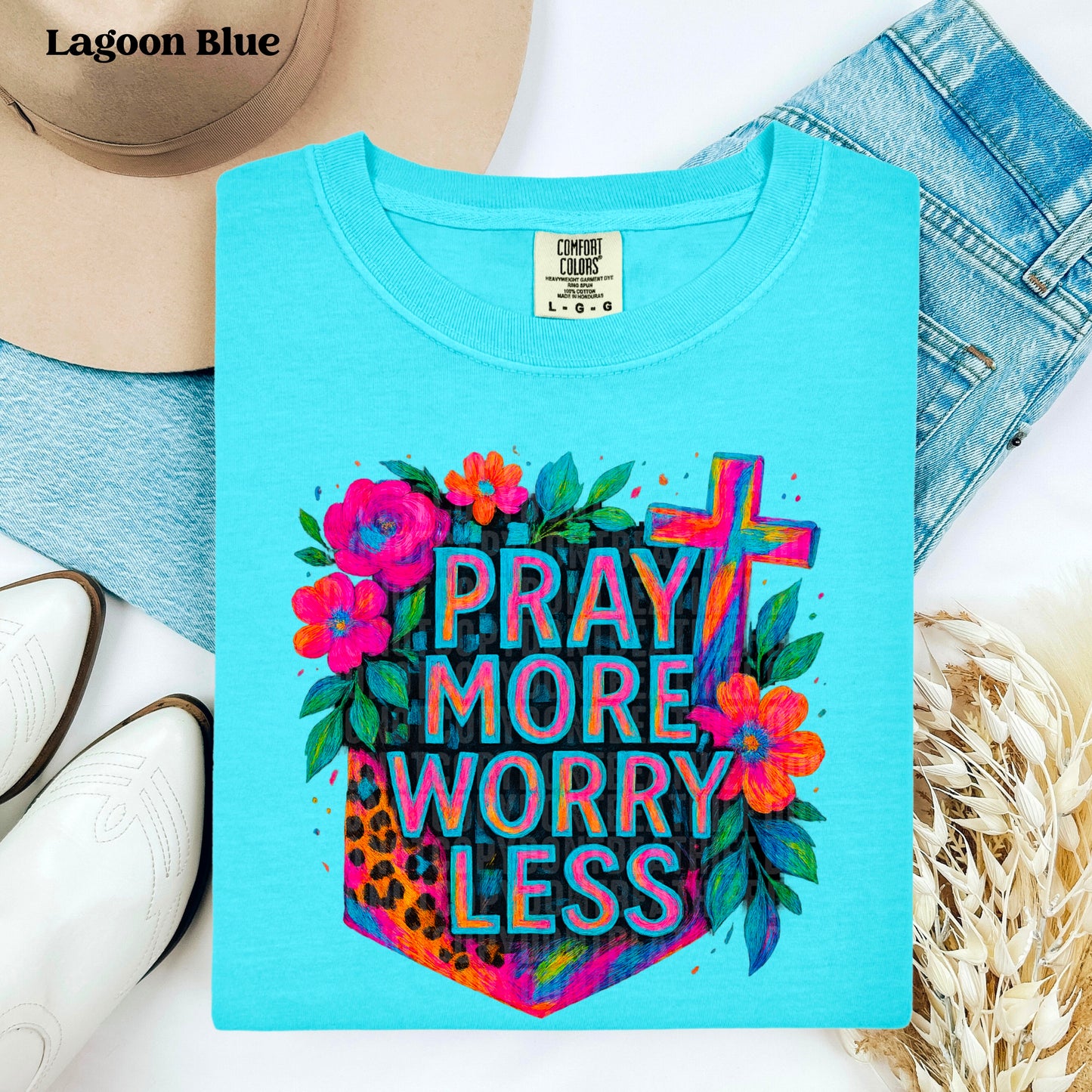 Pray more worry less-DTF Transfer