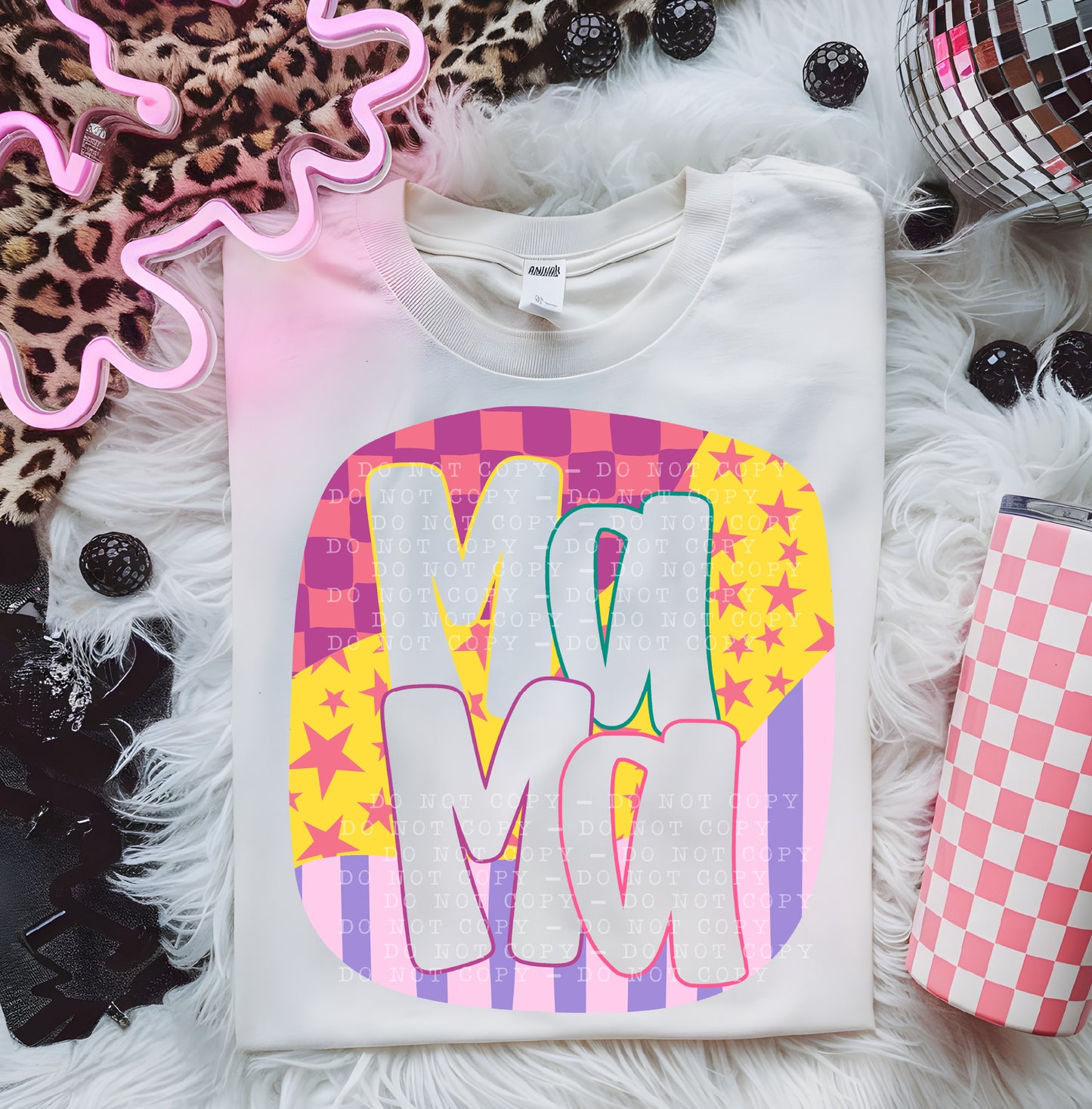 Mama- Preppy Bright- DTF Transfer