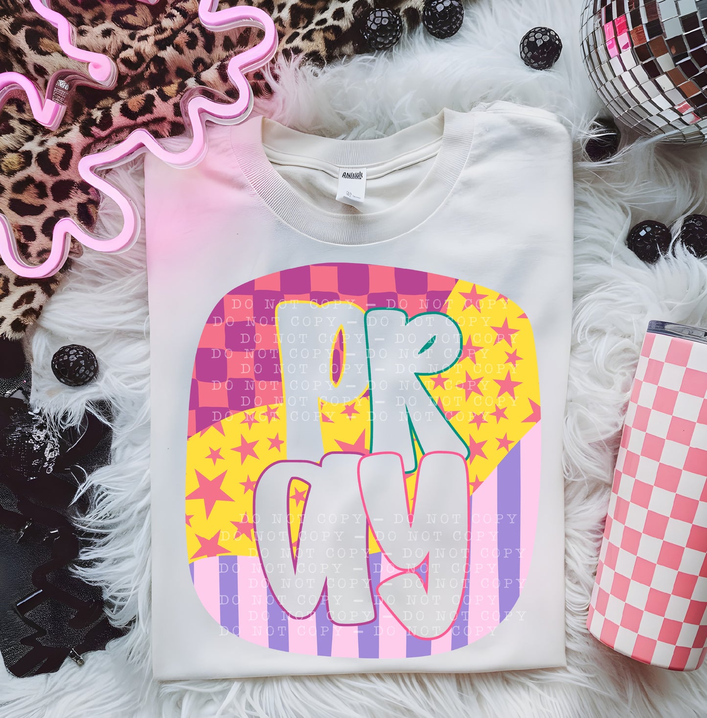 Pray- Preppy Bright- DTF Transfer