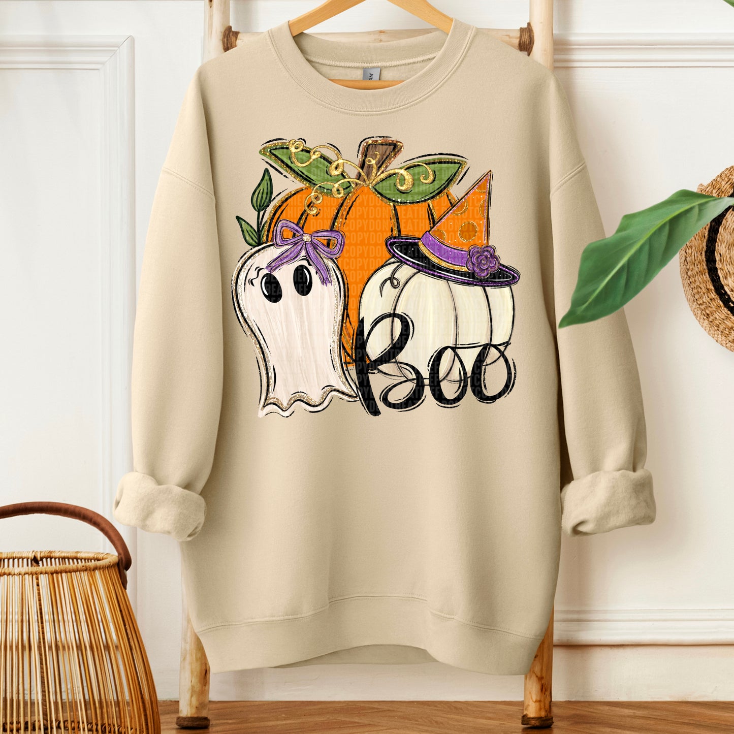 Pumpkin ghost boo- DTF Transfer