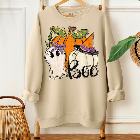 Pumpkin ghost boo- DTF Transfer