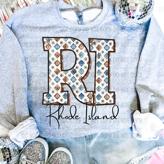 Winter States-Rhode Island- completed sweatshirt