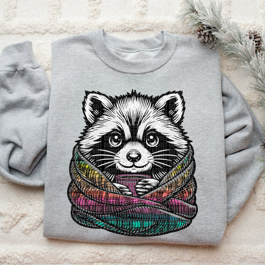 Racoon with blanket- DTF Transfer