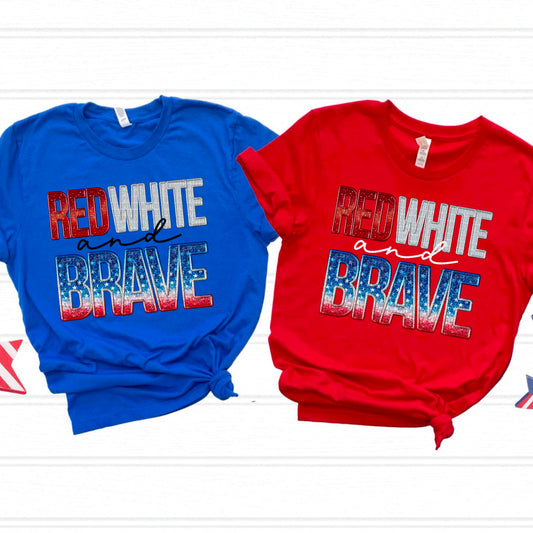 Red White Brave-DTF Transfer