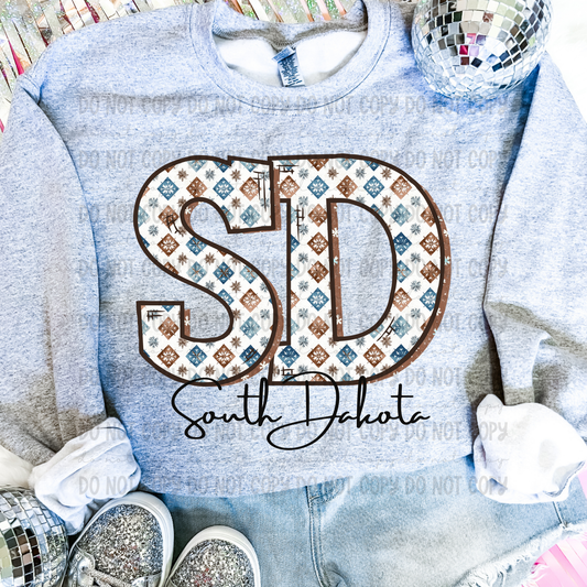 Winter States-South Dakota- completed sweatshirt