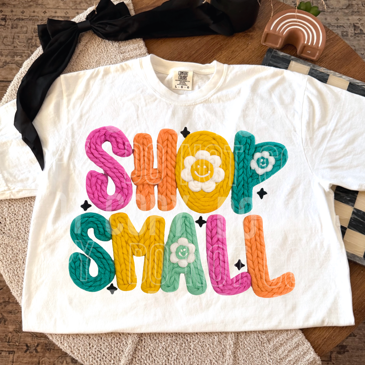 Shop small faux yarn- DTF Transfer