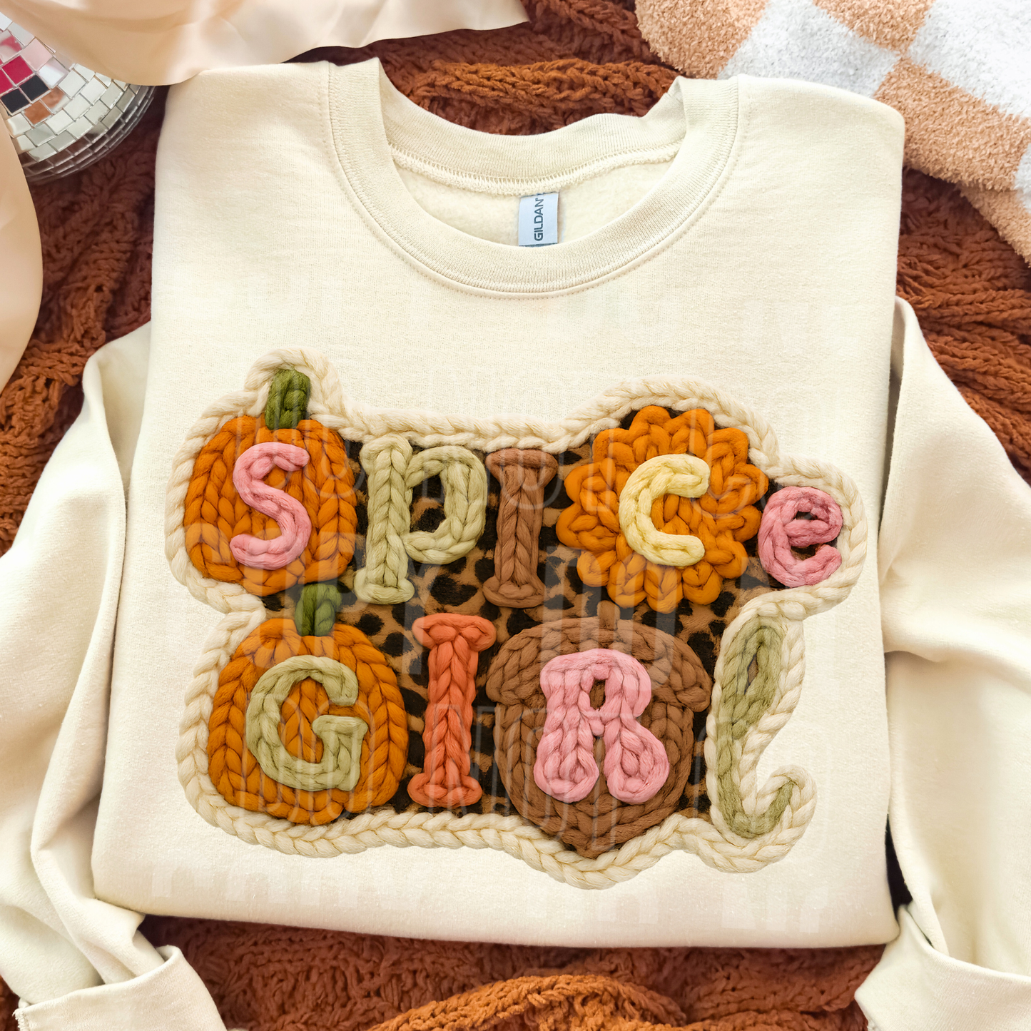 Spice Girl Leopard faux yarn- DTF Transfer
