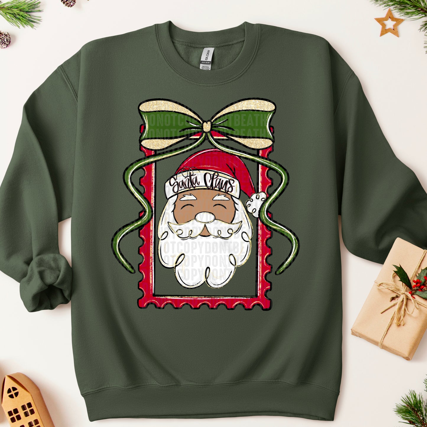 Santa stamp- DTF Transfer