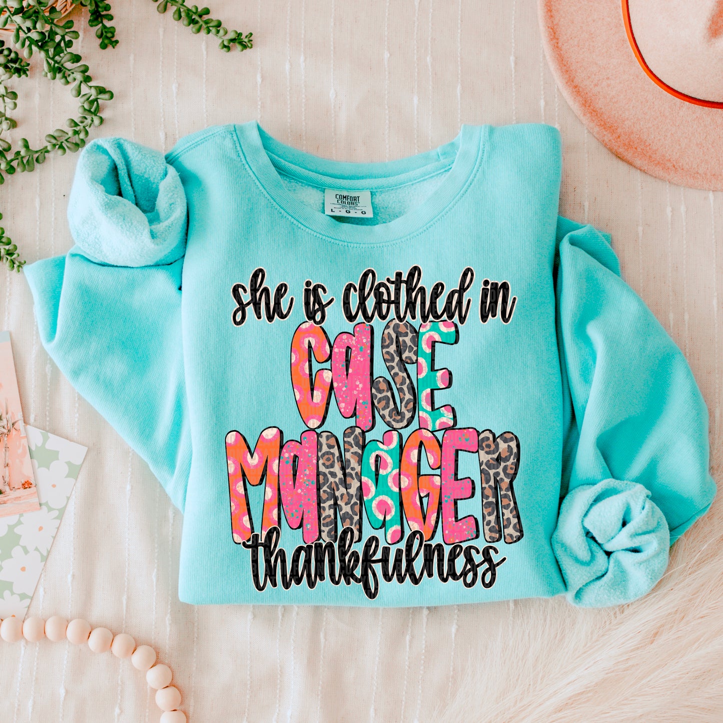 She is clothed in _______ thankfulness-DTF Transfers