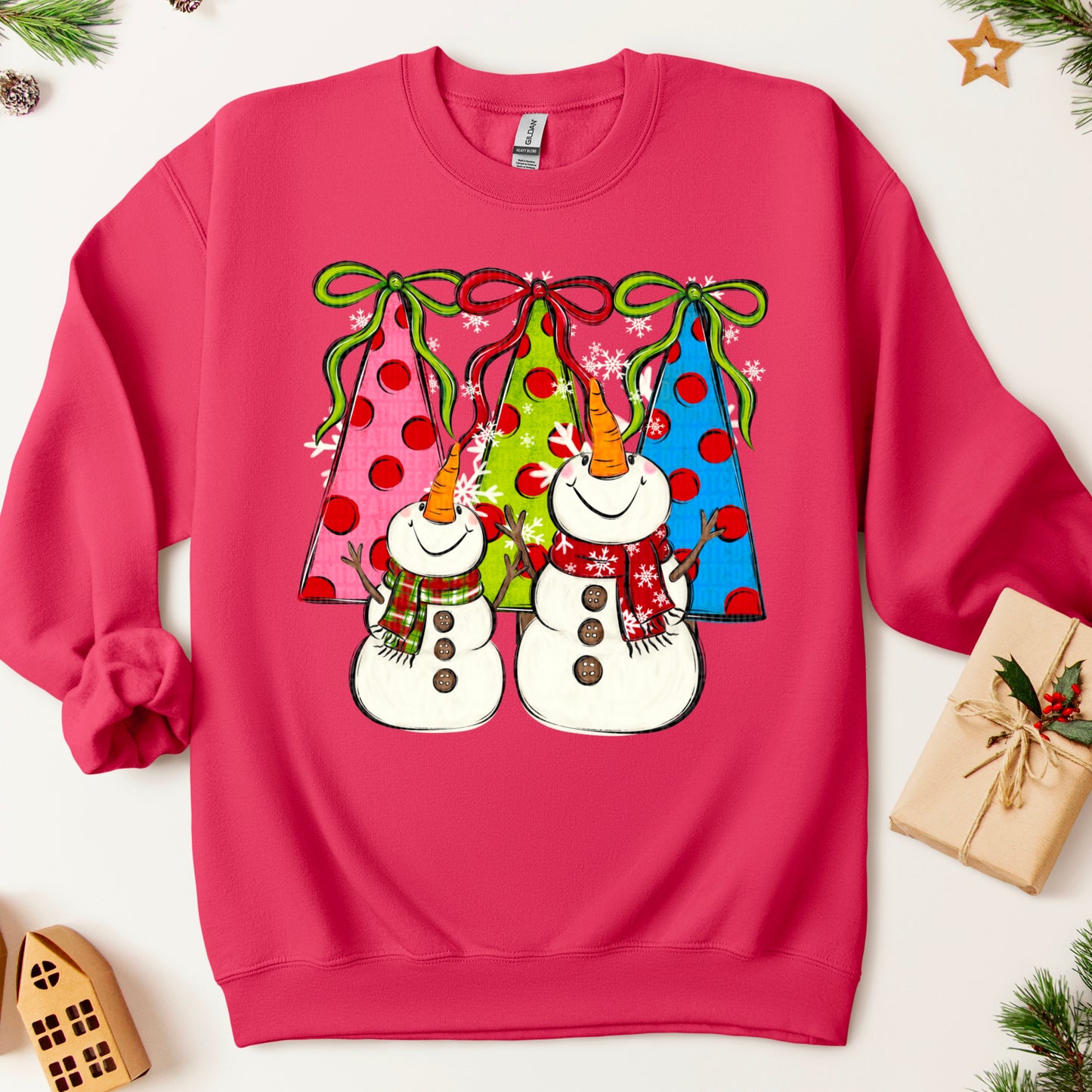 Snowman Christmas Tree- DTF Transfer