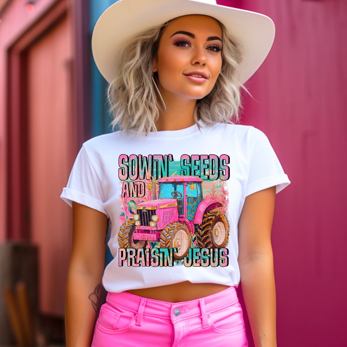 Sowin' seeds and praisin' Jesus-DTF Transfer