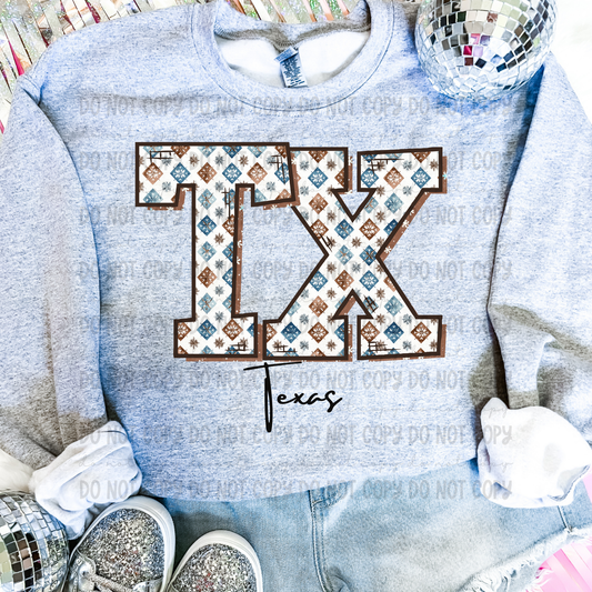 Winter States-Texas- completed sweatshirt