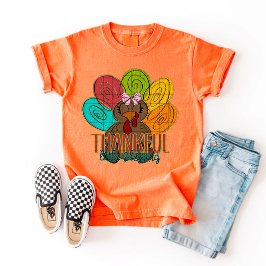 Thankful little blessing fall colors- DTF Transfer