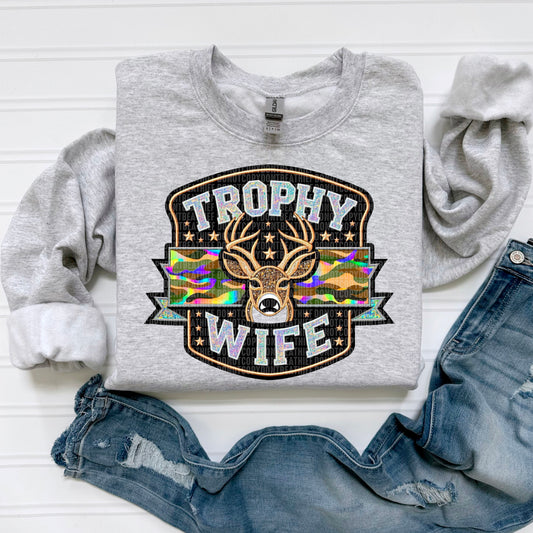 Faux Rhinestone Trophy Wife-DTF Transfers