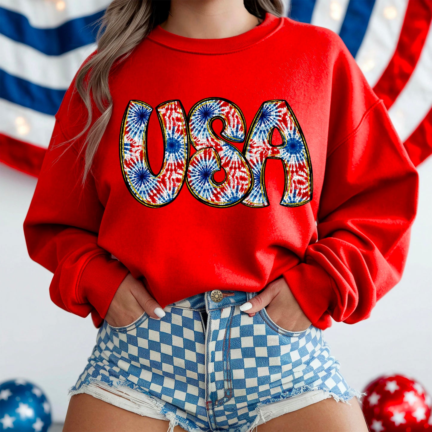 USA tie dye-DTF Transfer
