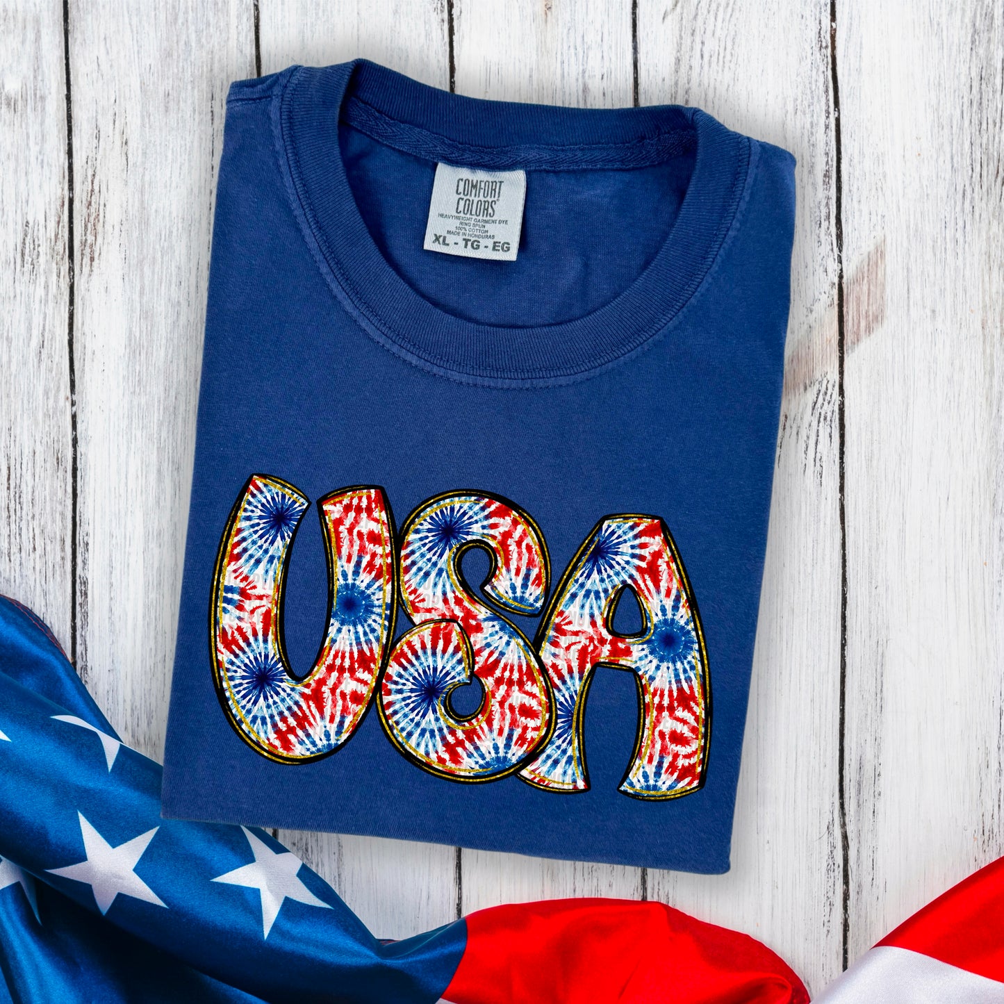 USA tie dye-DTF Transfer