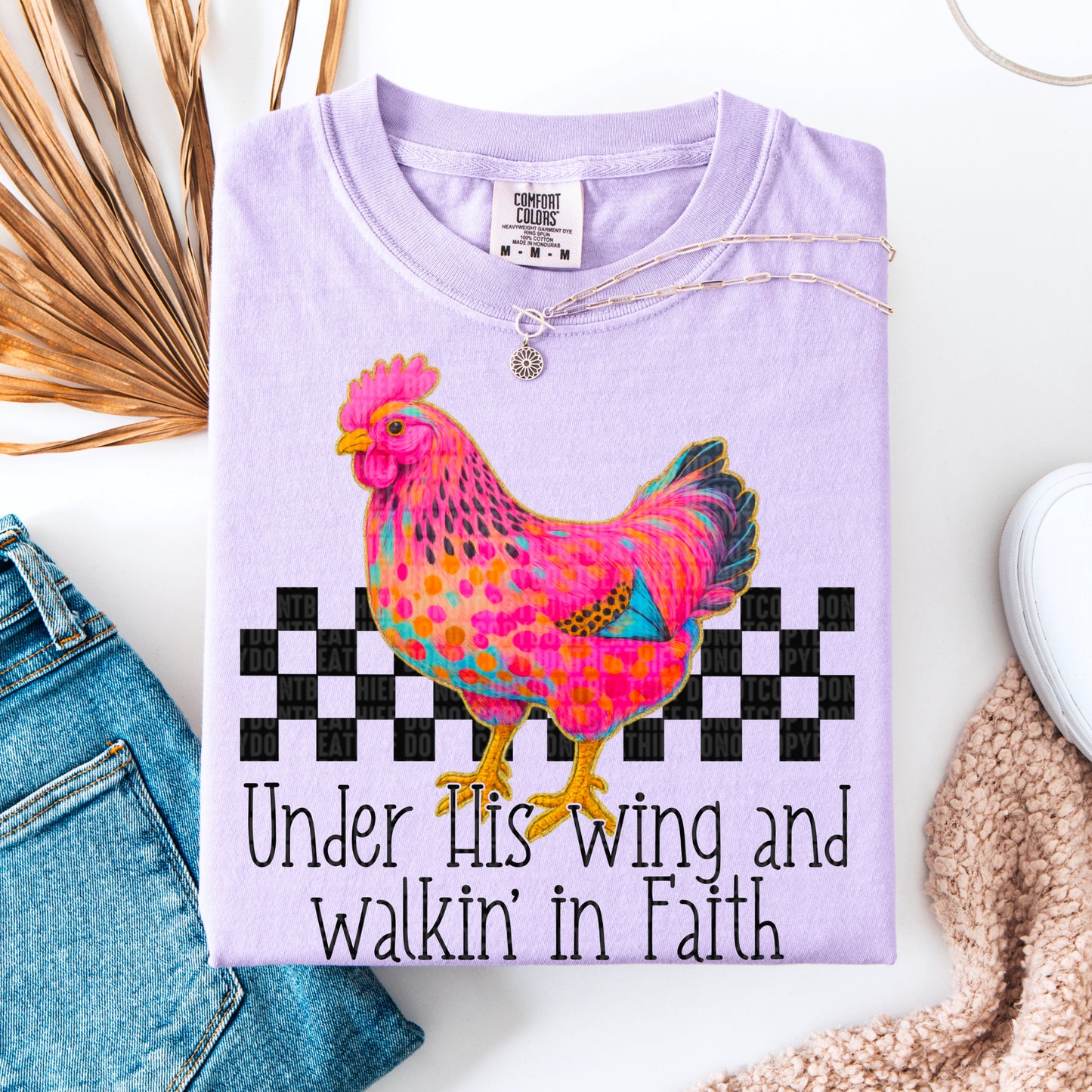Under His wing and walkin' in faith-DTF Transfer