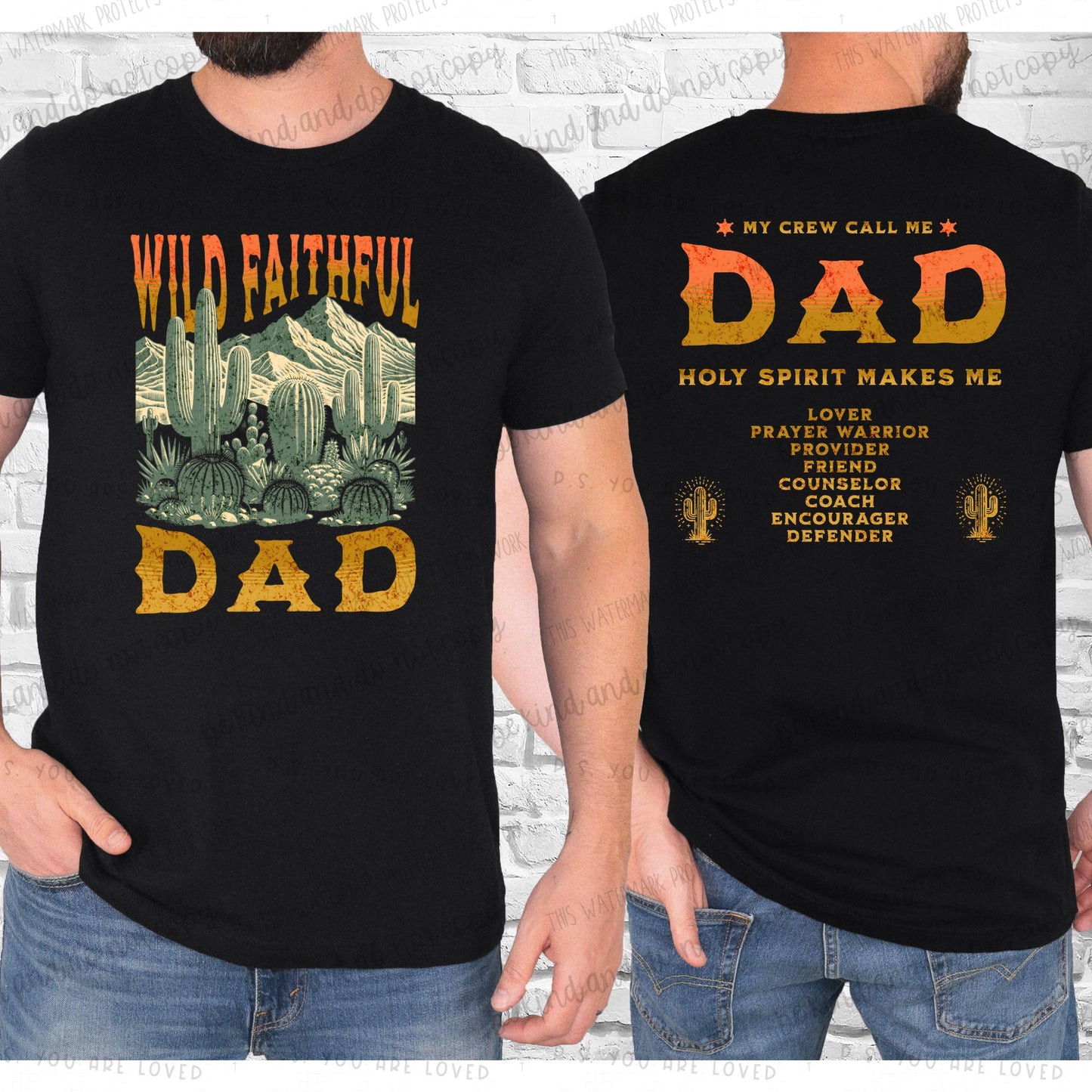 Wild Faithful Dad-Set- DTF Transfer