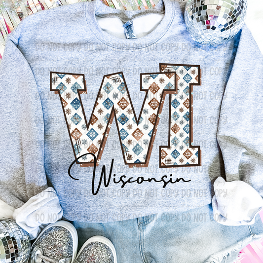 Winter States-Wisconsin- completed sweatshirt
