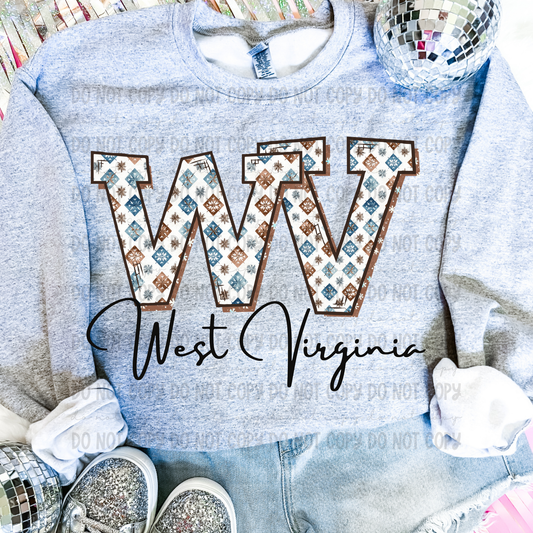 Winter States-West Virginia- completed sweatshirt