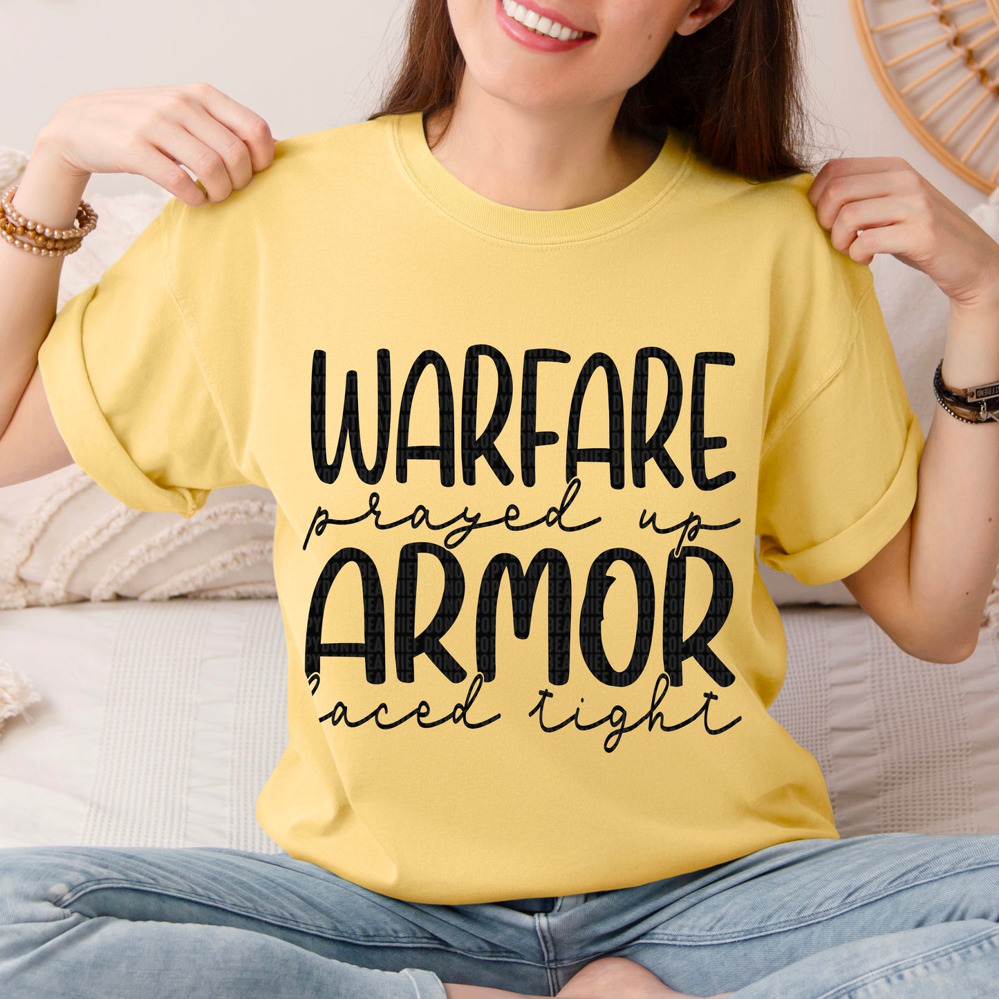 Warfare prayed up armor laced tight-DTF Transfer
