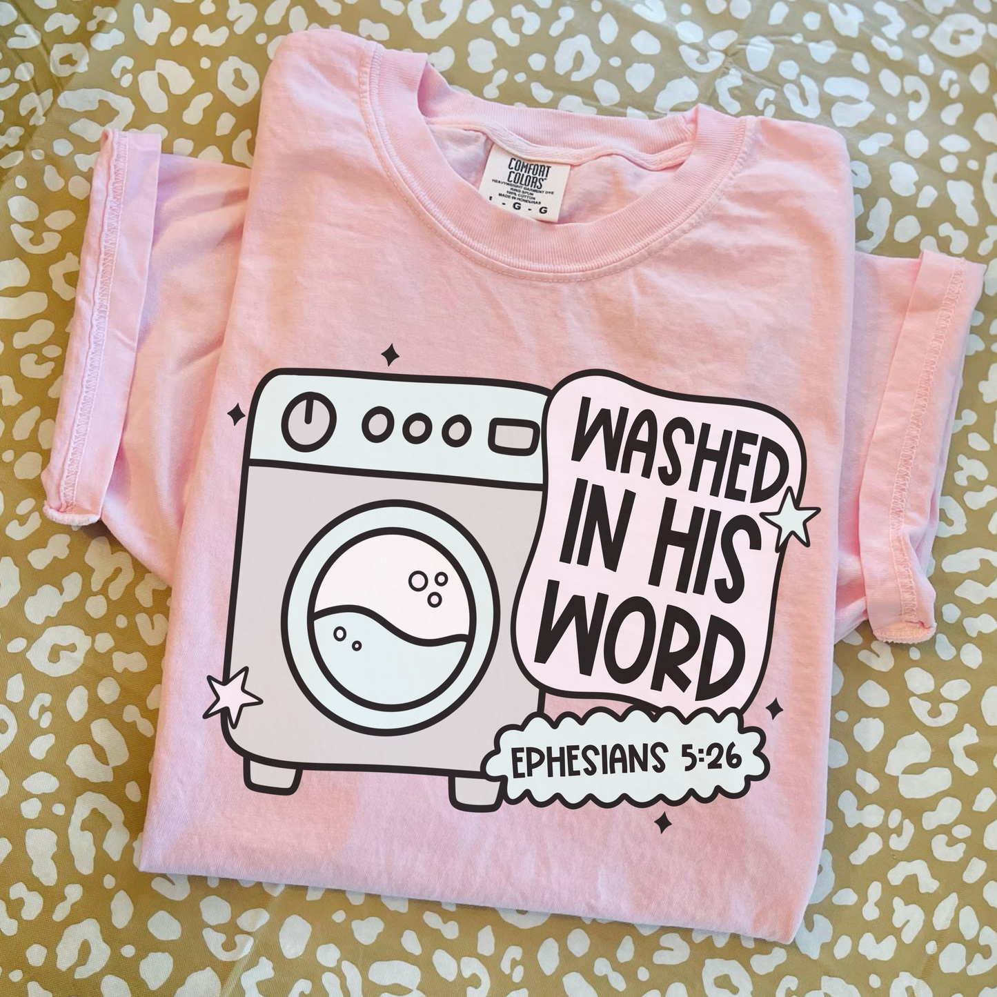 Washed in his word- DTF Transfer