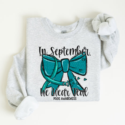 In September We wear teal-PCOS awareness-DTF Transfers