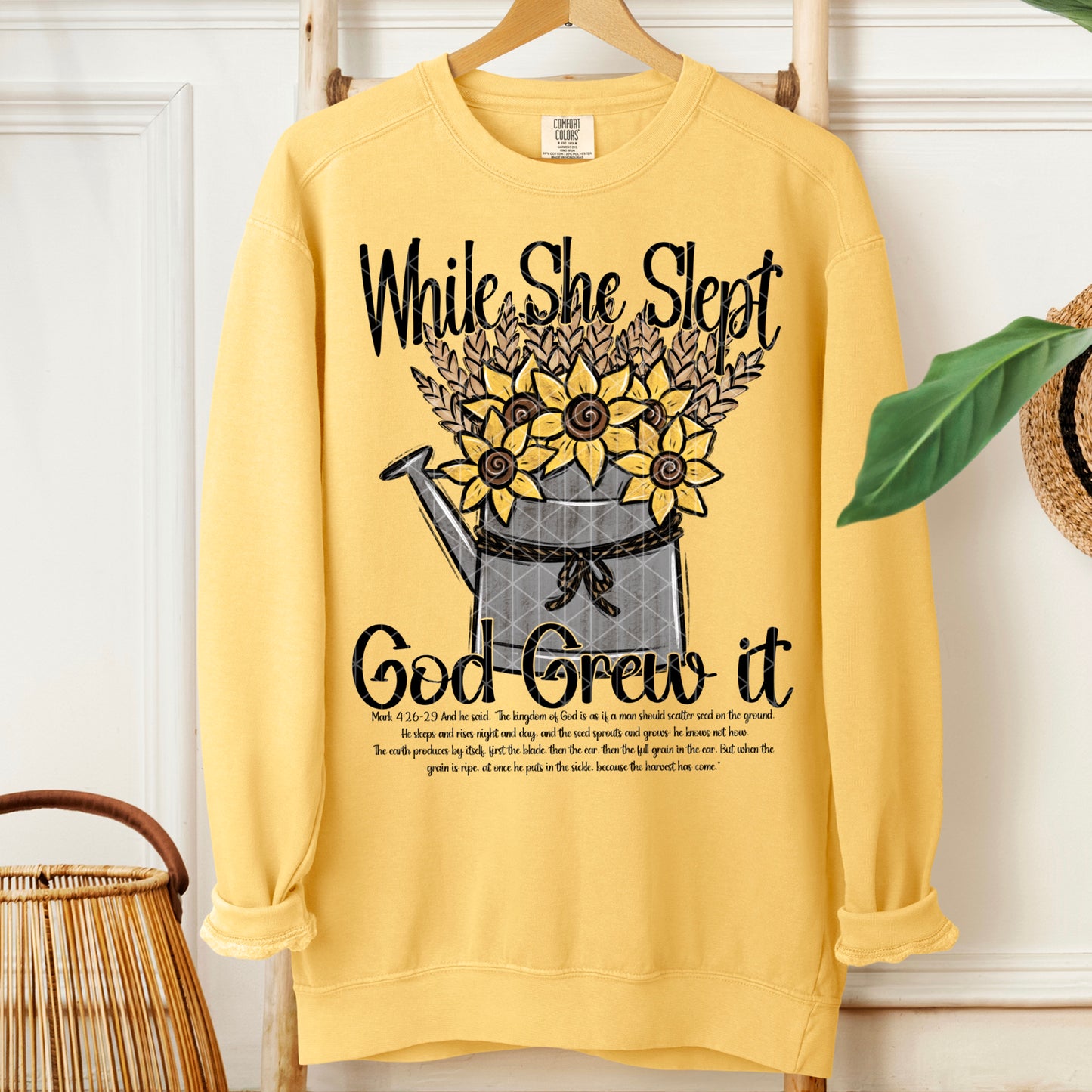 While she slept God grew it- DTF Transfer